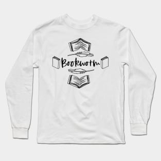 Bookworm - Black - Book Lover Reader Long Sleeve T-Shirt